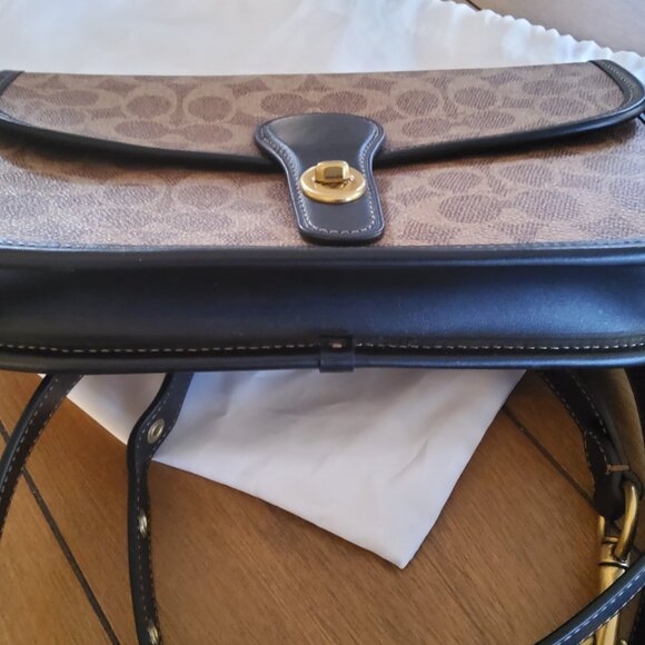 Coach Turnlock Tab Messenger Crossbody In Signature Canvas 192 - Picture 6 of 11